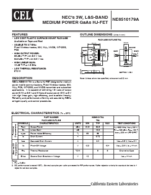 NE6510179A-A Datasheet PDF California Eastern Laboratories.