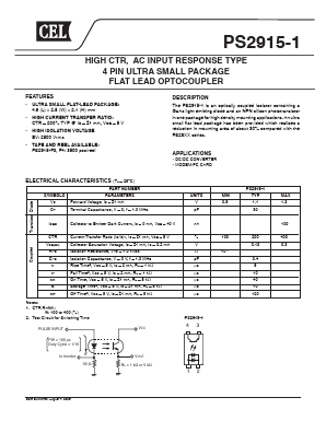PS2915 Datasheet PDF California Eastern Laboratories.