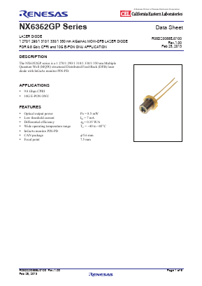 NX6352GP31-AZ Datasheet PDF California Eastern Laboratories.