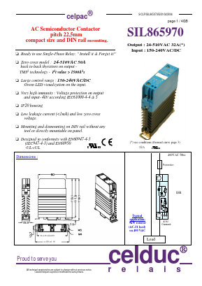 SIL865970 Datasheet PDF celduc-relais