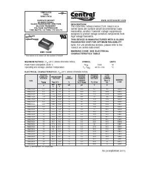 1SMC10CA Datasheet PDF Central Semiconductor Corp