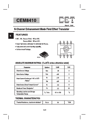 CEM8410 Datasheet PDF Chino-Excel Technology