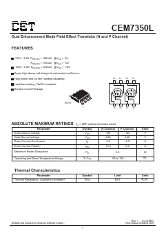 CEM7350L Datasheet PDF Chino-Excel Technology