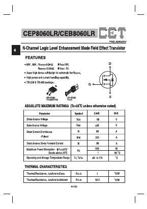 CEP8060LR Datasheet PDF Chino-Excel Technology