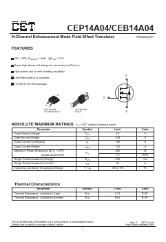 CEP14A04 Datasheet PDF Chino-Excel Technology