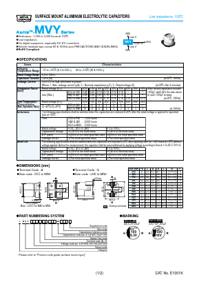 EMVY100ADA221MF80G Datasheet PDF United Chemi-Con, Inc.