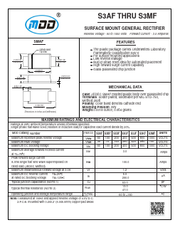 S3AF Datasheet PDF Jiangsu Yutai Electronics Co., Ltd