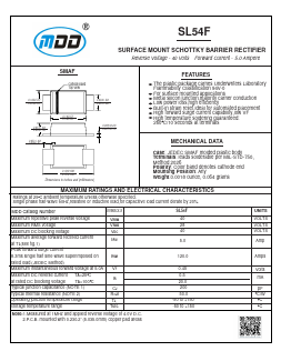SL54F Datasheet PDF Jiangsu Yutai Electronics Co., Ltd