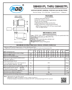 SM4001PL Datasheet PDF Jiangsu Yutai Electronics Co., Ltd
