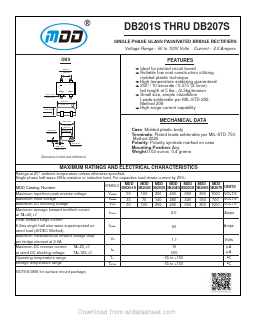 DB205S Datasheet PDF Jiangsu Yutai Electronics Co., Ltd