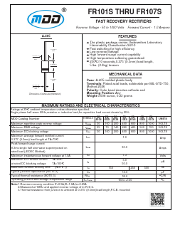 FR105S Datasheet PDF Jiangsu Yutai Electronics Co., Ltd