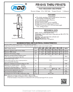 FR102S Datasheet PDF Jiangsu Yutai Electronics Co., Ltd