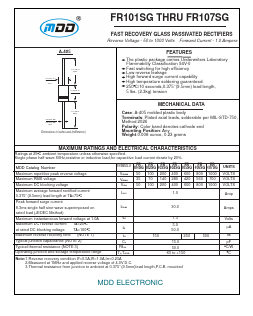 FR102SG Datasheet PDF Jiangsu Yutai Electronics Co., Ltd