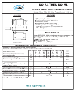 US1JL Datasheet PDF Jiangsu Yutai Electronics Co., Ltd