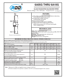 6A2G Datasheet PDF Jiangsu Yutai Electronics Co., Ltd
