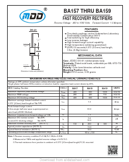 BA157 Datasheet PDF Jiangsu Yutai Electronics Co., Ltd