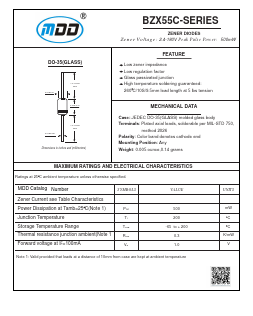 BZX55C3V6 Datasheet PDF Jiangsu Yutai Electronics Co., Ltd