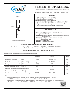 P6KE10 Datasheet PDF Jiangsu Yutai Electronics Co., Ltd