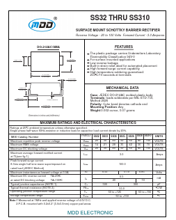 SS310A Datasheet PDF Jiangsu Yutai Electronics Co., Ltd