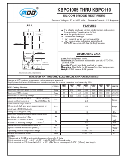 KBPC110 Datasheet PDF Jiangsu Yutai Electronics Co., Ltd