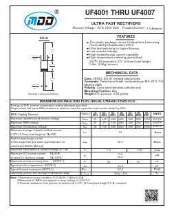 UF4004 Datasheet PDF Jiangsu Yutai Electronics Co., Ltd