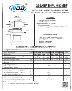 GS3BBF Datasheet PDF Jiangsu Yutai Electronics Co., Ltd