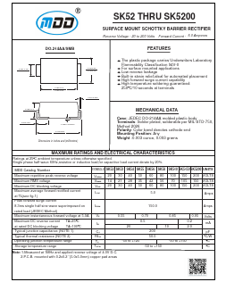 SK52 Datasheet PDF Jiangsu Yutai Electronics Co., Ltd