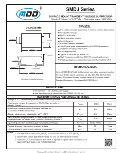 SMDJ5.0A Datasheet PDF Jiangsu Yutai Electronics Co., Ltd