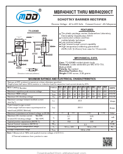 MBR4070CT Datasheet PDF Jiangsu Yutai Electronics Co., Ltd