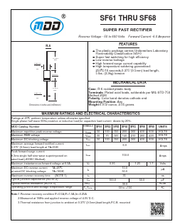 SF68 Datasheet PDF Jiangsu Yutai Electronics Co., Ltd