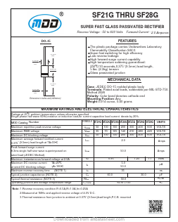 SF21G Datasheet PDF Jiangsu Yutai Electronics Co., Ltd