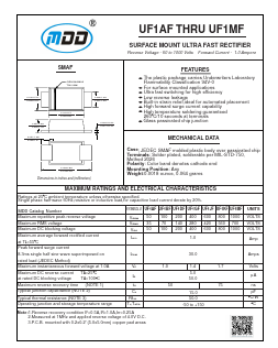 UF1AF Datasheet PDF Jiangsu Yutai Electronics Co., Ltd