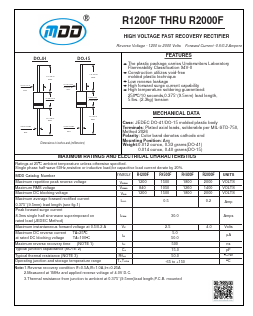 R1500F Datasheet PDF Jiangsu Yutai Electronics Co., Ltd