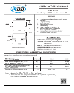 1SMA4754 Datasheet PDF Jiangsu Yutai Electronics Co., Ltd