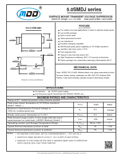 5.0SMDJ64A Datasheet PDF Jiangsu Yutai Electronics Co., Ltd