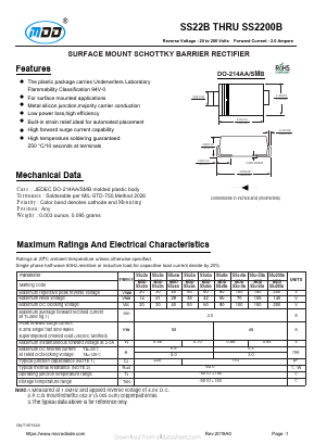 SS23B Datasheet PDF Jiangsu Yutai Electronics Co., Ltd