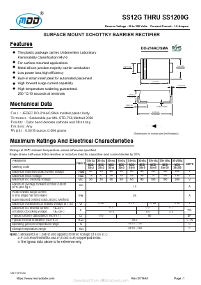 SS1150G Datasheet PDF Jiangsu Yutai Electronics Co., Ltd