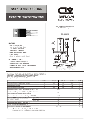 SSF164 Datasheet PDF CHENG-YI ELECTRONIC CO., LTD.