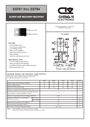 SSF82 Datasheet PDF CHENG-YI ELECTRONIC CO., LTD.