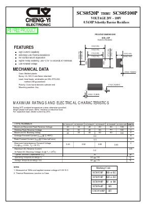 SCS05100P Datasheet PDF CHENG-YI ELECTRONIC CO., LTD.
