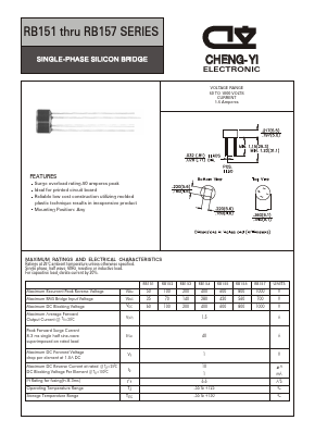 RB157 Datasheet PDF CHENG-YI ELECTRONIC CO., LTD.