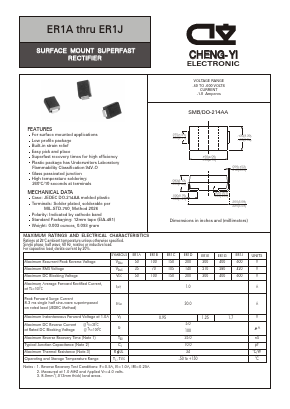 ER1D Datasheet PDF CHENG-YI ELECTRONIC CO., LTD.