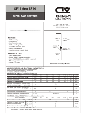 SF14 Datasheet PDF CHENG-YI ELECTRONIC CO., LTD.