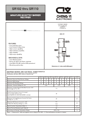 SR102 Datasheet PDF CHENG-YI ELECTRONIC CO., LTD.