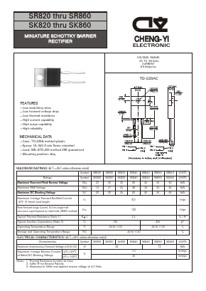 SR830 Datasheet PDF CHENG-YI ELECTRONIC CO., LTD.