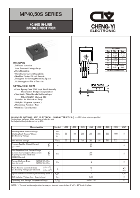 MP50S Datasheet PDF CHENG-YI ELECTRONIC CO., LTD.