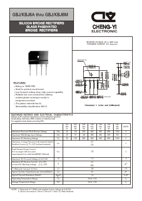 KBJ6K Datasheet PDF CHENG-YI ELECTRONIC CO., LTD.