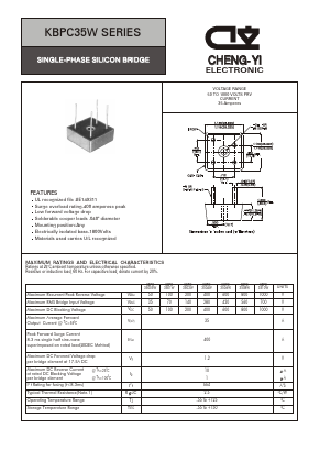 KBPC3510W Datasheet PDF CHENG-YI ELECTRONIC CO., LTD.