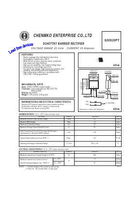 S20S20PT Datasheet PDF CHENMKO CO., LTD.