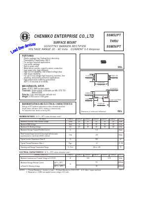 SSM54PT Datasheet PDF CHENMKO CO., LTD.